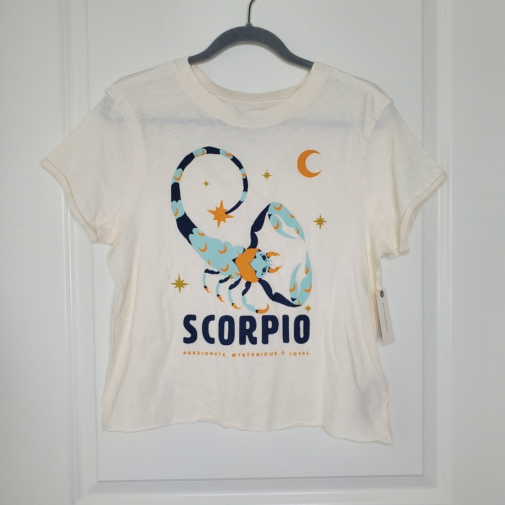 Anthropologie Lou Benesch Stargazer Zodiac Scorpio Graphic T-Shirt - Picture 4 of 9